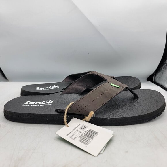 Sanuk Beer Cozy Coaster Mens 12 Comfort Flip Flop Sandals Beach Summer Casual - Picture 7 of 13